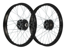 17 inch spaakwiel 17x1.40 zwart / zwart set Puch Maxi S / N A-kwaliteit