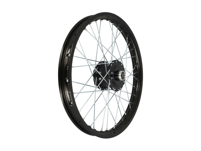 17 inch spoke wheel 17x1.40 Rigida Aluminum set black with black hubs Puch Maxi S / N
