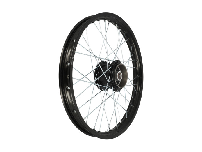 17 inch spoke wheel 17x1.40 Rigida Aluminum set black with black hubs Puch Maxi S / N