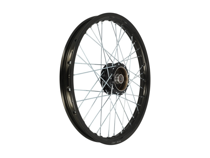 17 inch spoke wheel 17x1.40 Rigida Aluminum set black with black hubs Puch Maxi S / N