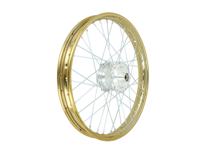 17 inch spoke wheel 17x1.40 gold / galvanized set Puch Maxi S / N A-quality