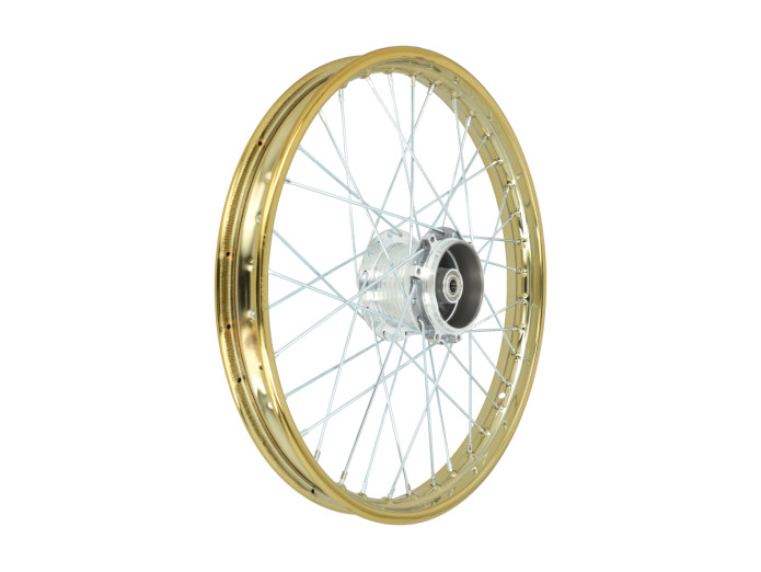 17 inch spaakwiel 17x1.40 Candy Gold / verzinkt set Puch Maxi S / N A-kwaliteit