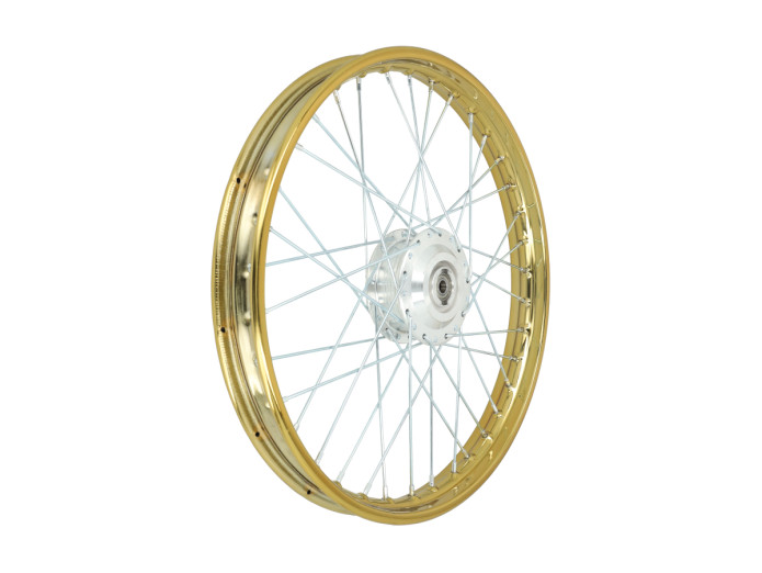 17 inch spaakwiel 17x1.40 Candy Gold / verzinkt set Puch Maxi S / N A-kwaliteit