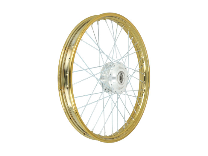 17 inch spoke wheel 17x1.40 gold / galvanized set Puch Maxi S / N A-quality