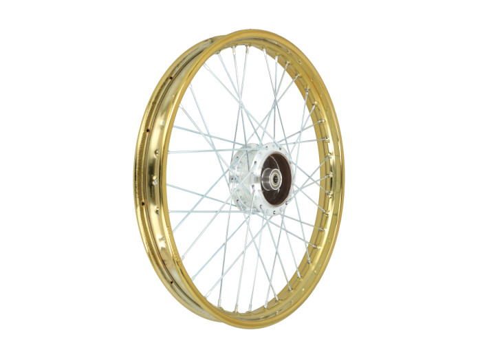 17 inch spaakwiel 17x1.40 Candy Gold / verzinkt set Puch Maxi S / N A-kwaliteit