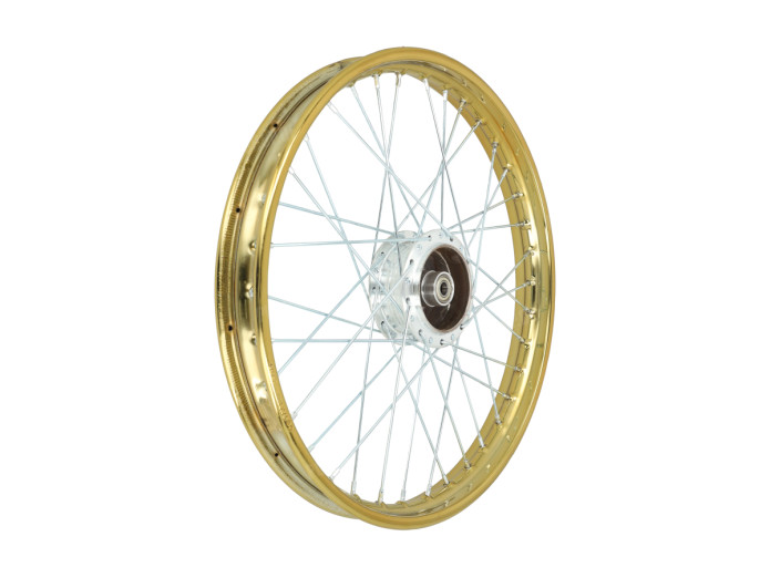 17 inch spoke wheel 17x1.40 gold / galvanized set Puch Maxi S / N A-quality