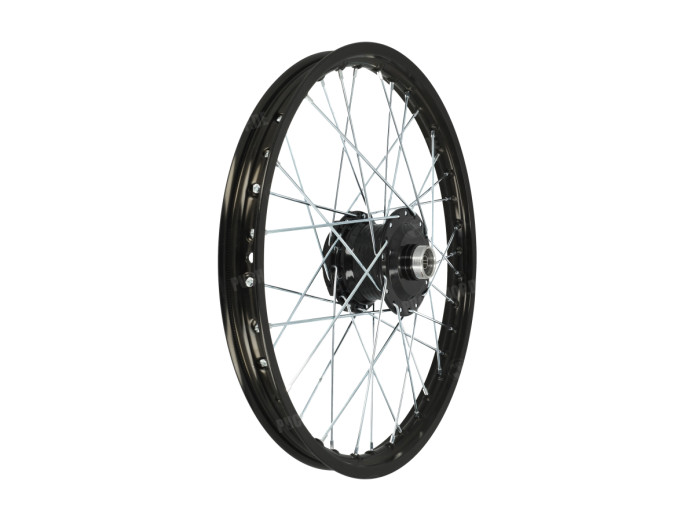 17 Zoll Speichenrad 17x1.20 Rigida Aluminium Set schwarz mit schwarzen Naben Puch Maxi S / N