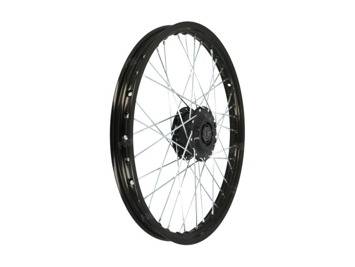 17 Zoll Speichenrad 17x1.20 Rigida Aluminium Set schwarz mit schwarzen Naben Puch Maxi S / N