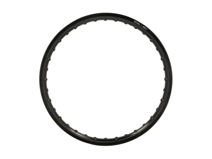 17 inch velg 17x1.20 spaakwiel Rigida aluminium zwart geanodiseerd 