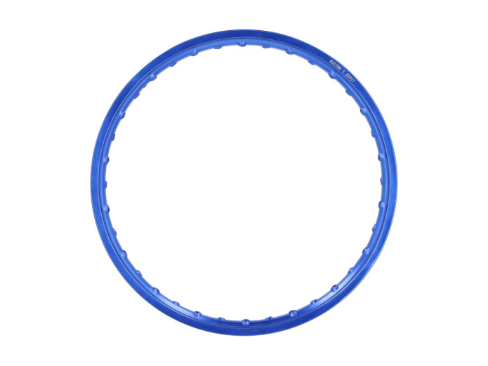 17 inch velg 17x1.20 spaakwiel alu Rigida blauw geanodiseerd
