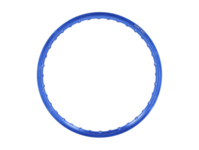 17 inch velg 17x1.20 spaakwiel alu Rigida blauw geanodiseerd