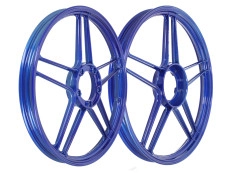 17 inch Grimeca 5 star wheel 17x1.35 Puch Maxi *Exclusive* Candy Blue (set)