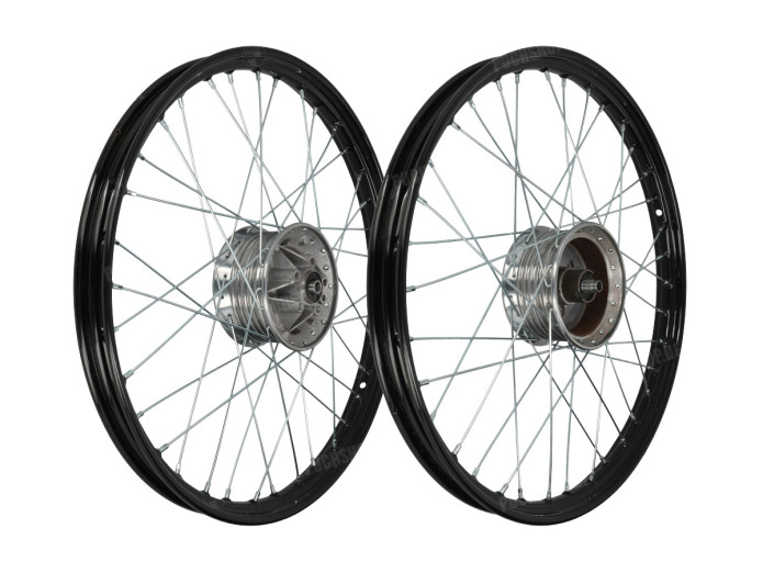 19 Zoll Felge 19x1.20 Speichenrad Schwarz / Verzinkt Satz Puch MV / VS / MS A-Qualität