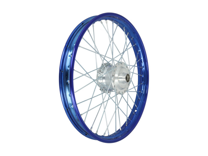 17 Zoll Speichenrad 17x1.40 Candy Blue / Verzinkt Satz Puch Maxi S / N A-qualitat
