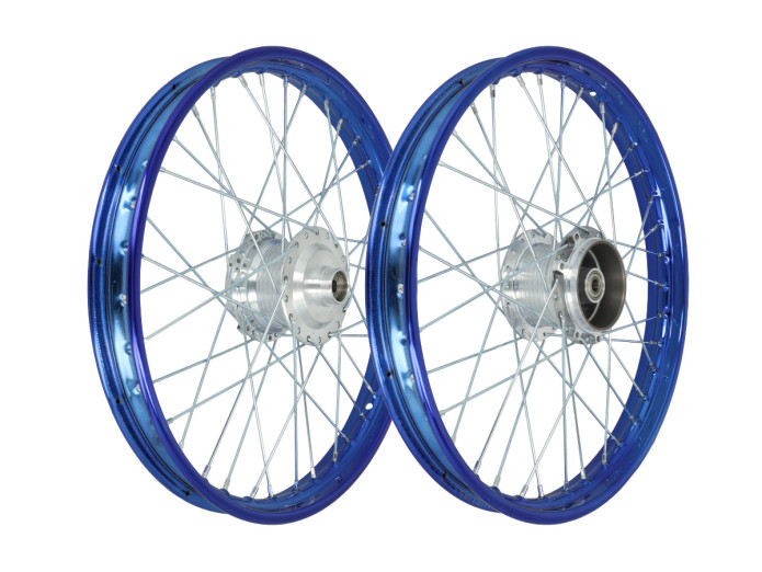17 Zoll Speichenrad 17x1.40 Candy Blue / Verzinkt Satz Puch Maxi S / N A-qualitat
