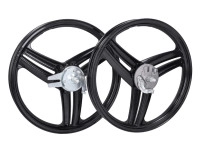 17 inch Grimeca 3 Blade propeller style 17x1.60 velgen set zwart Fast Arrow