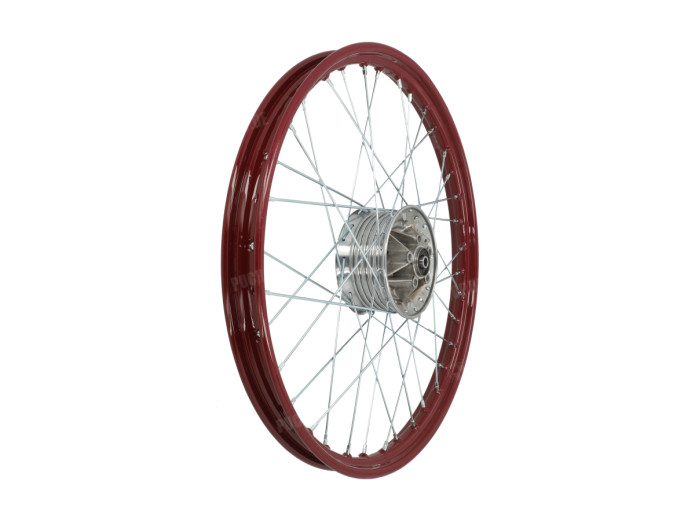 19 Zoll Felge 19x1.20 Speichenrad Bordeauxrot / verzinkt Satz Puch MV / VS / MS Stahl A-Qualität