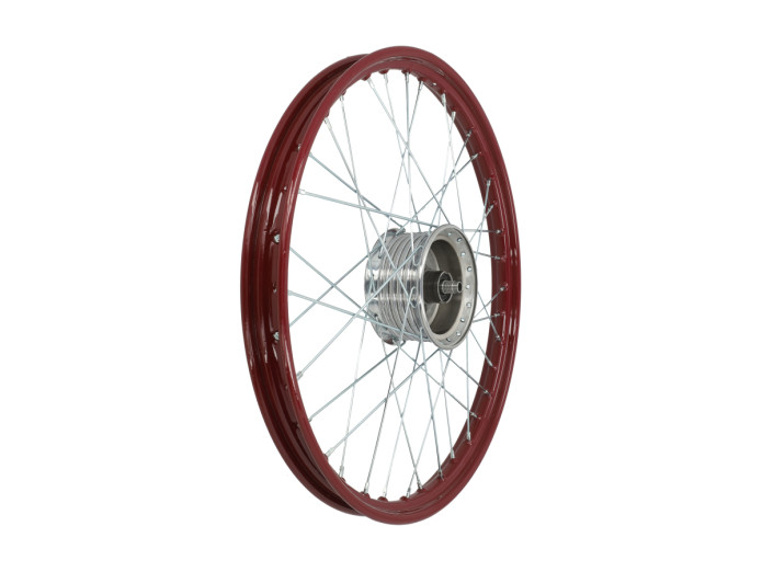 19 Zoll Speichenrad 19x1,20 Stahl Bordeauxrot / verzinkt Set Puch MV / VS / MS A-Qualität