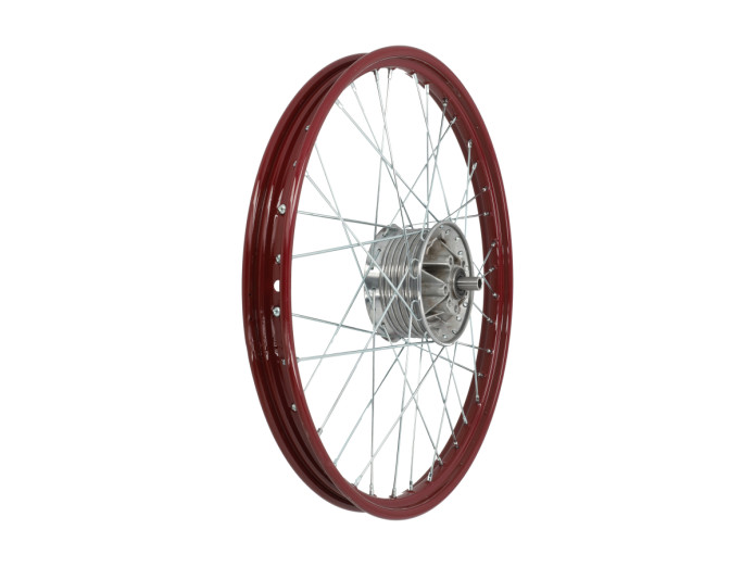 19 Zoll Speichenrad 19x1,20 Stahl Bordeauxrot / verzinkt Set Puch MV / VS / MS A-Qualität