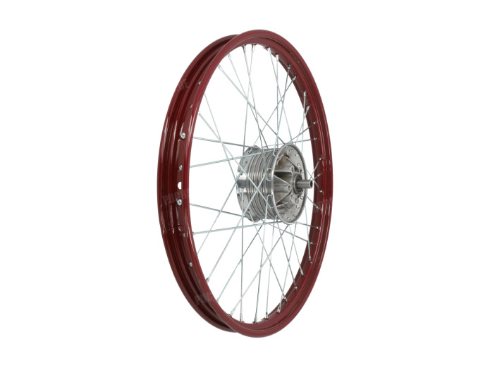 19 Zoll Felge 19x1.20 Speichenrad Bordeauxrot / verzinkt Satz Puch MV / VS / MS Stahl A-Qualität
