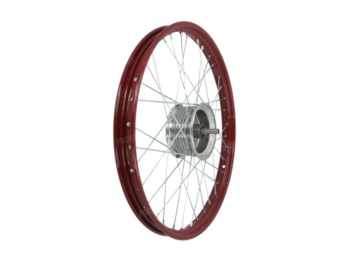 19 Zoll Felge 19x1.20 Speichenrad Bordeauxrot / verzinkt Satz Puch MV / VS / MS Stahl A-Qualität
