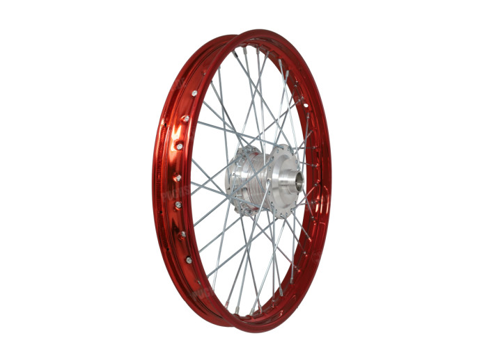 17 inch spoke wheel 17x1.40 steel candy red / galvanized set Puch Maxi S / N A-quality