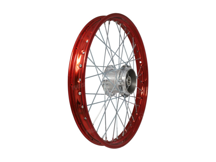 17 inch spoke wheel 17x1.40 steel candy red / galvanized set Puch Maxi S / N A-quality