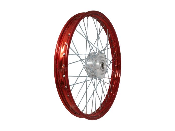 17 inch spoke wheel 17x1.40 steel candy red / galvanized set Puch Maxi S / N A-quality