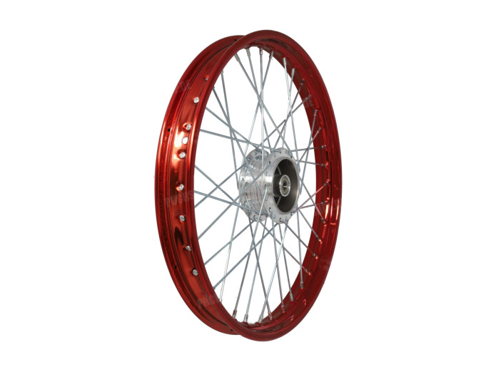 17 inch spoke wheel 17x1.40 steel candy red / galvanized set Puch Maxi S / N A-quality