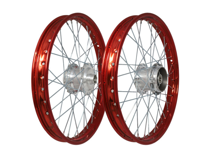 17 Zoll Speichenrad 17x1.40 Stahl Candy Rot / Verzinkt Satz Puch Maxi S / N A-qualitat