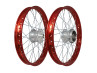 17 inch spoke wheel 17x1.40 steel candy red / galvanized set Puch Maxi S / N A-quality