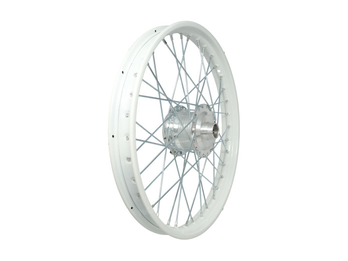 17 inch spaakwiel 17x1.40 staal glans wit / verzinkt set Puch Maxi S / N A-kwaliteit