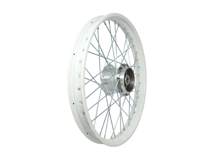 17 inch spaakwiel 17x1.40 staal glans wit / verzinkt set Puch Maxi S / N A-kwaliteit