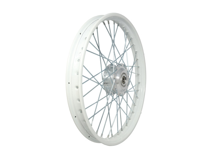 17 inch spaakwiel 17x1.40 staal glans wit / verzinkt set Puch Maxi S / N A-kwaliteit