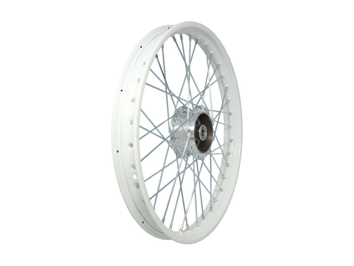 17 inch spaakwiel 17x1.40 staal glans wit / verzinkt set Puch Maxi S / N A-kwaliteit