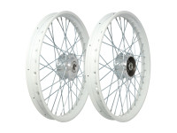 17 inch spaakwiel 17x1.40 staal glans wit / verzinkt set Puch Maxi S / N A-kwaliteit