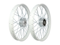 17 inch spaakwiel 17x1.40 staal glans wit / verzinkt set Puch Maxi S / N A-kwaliteit