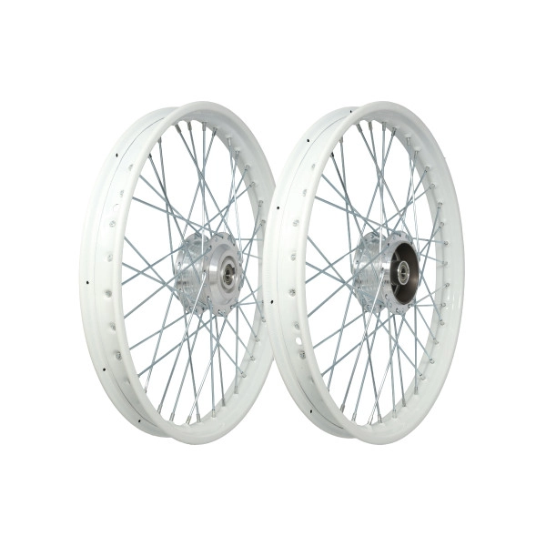 17 inch spoke wheel 17x1.40 steel Gloss white / galvanized set Puch ...