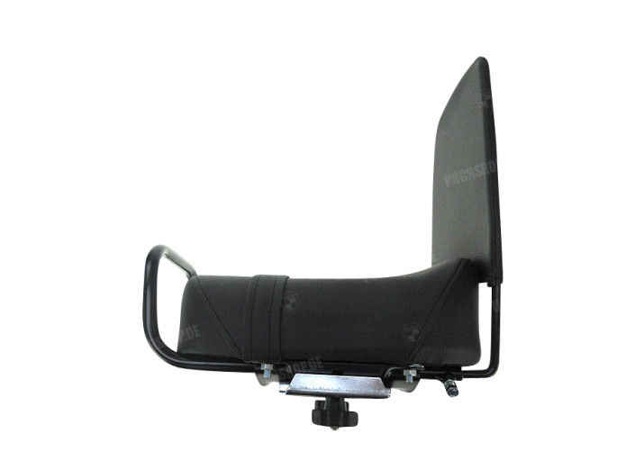 Duoseat achterdrager Xtreme zwart met rugleuning