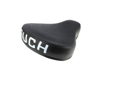 Saddle Puch Maxi thin black with Puch text (big font)