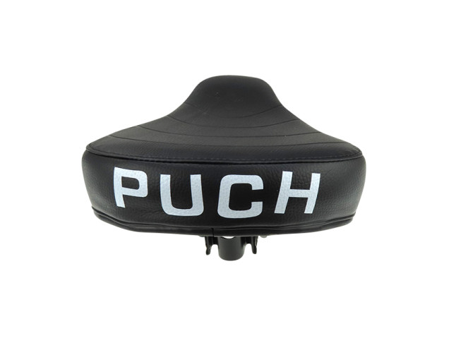 Zadel Puch Maxi dun zwart met Puch tekst (groot lettertype) product