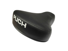 Saddle Puch Maxi black thin with Puch text (small font)