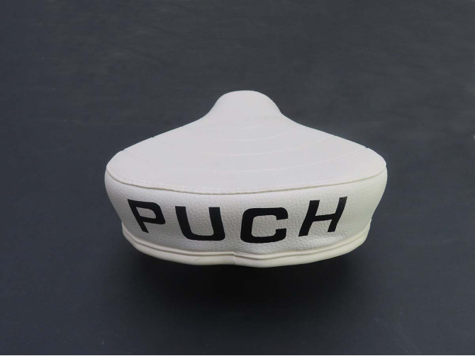 Zadel Puch Maxi dun wit met logo product