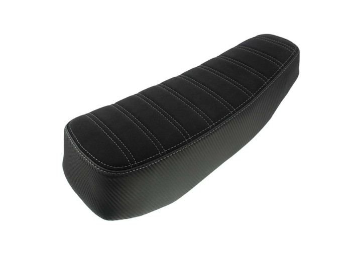 Buddyseat Puch Maxi black custom carbon and stitching