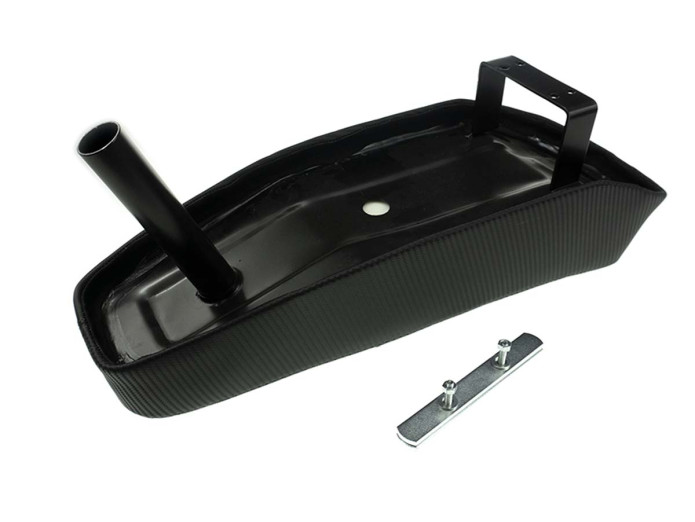 Buddyseat Puch Maxi black custom carbon and stitching