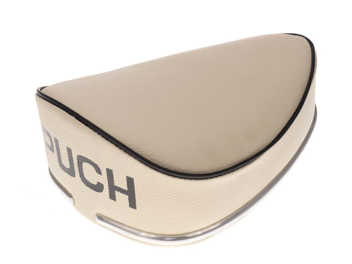 Zadel Puch oldtimer model X30 / Condor crème met logo