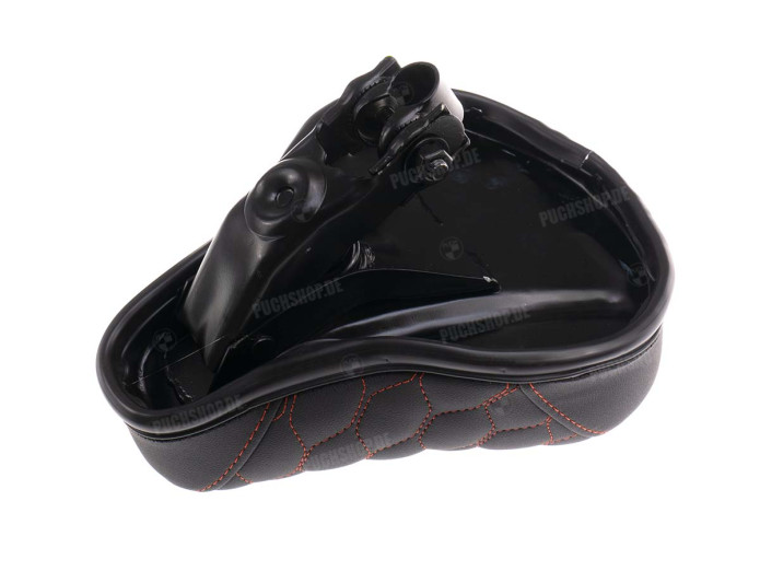 Saddle Puch Maxi thin Audi RS6 style with red stitching