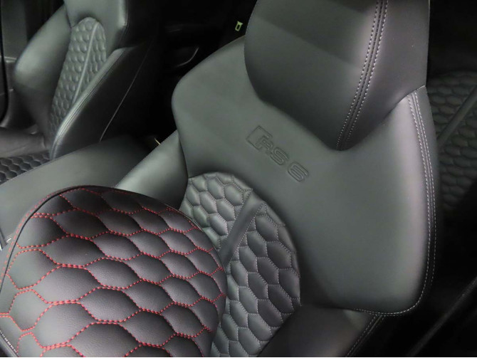 Saddle Puch Maxi thin / flat Audi RS6 style with red stitching product