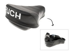 Saddle Puch Maxi thin black as original big logo with tool tray