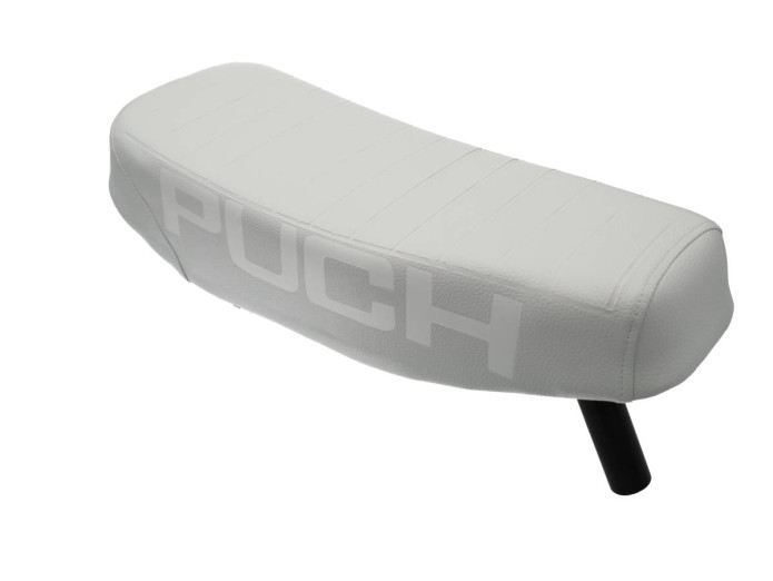 Buddyseat Puch Maxi S custom with stamped logo white 